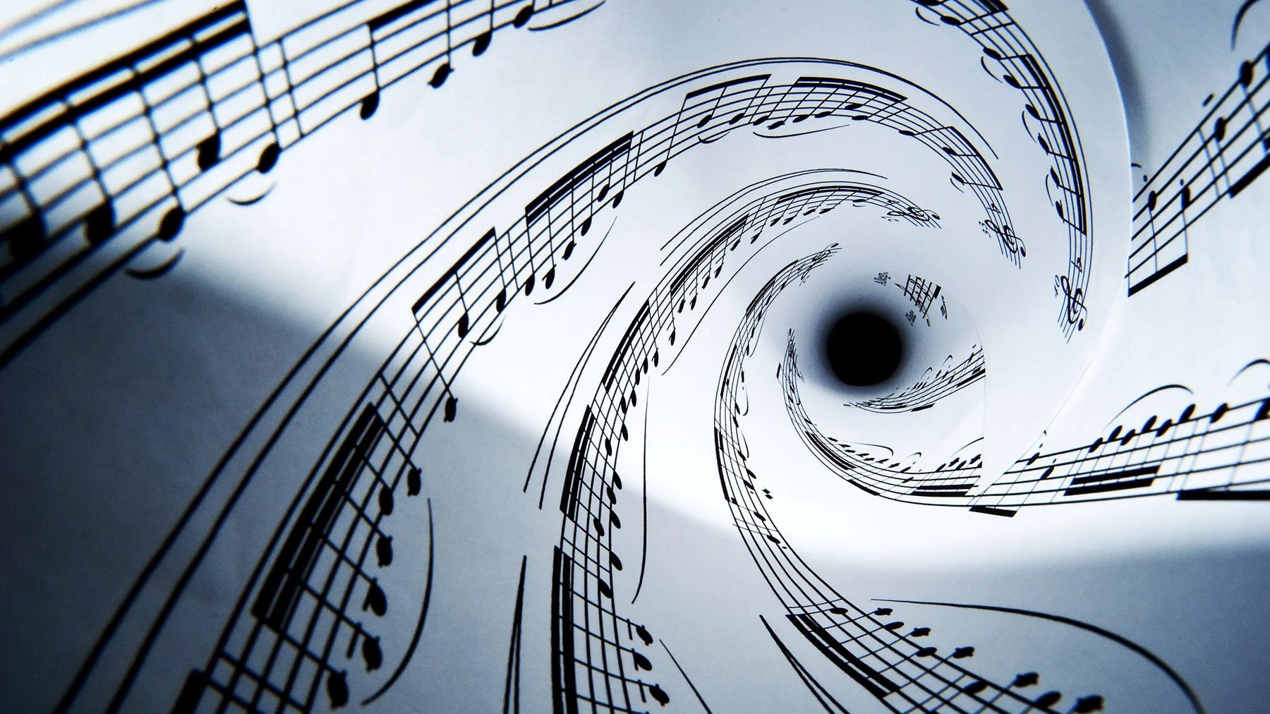 Partitura musical en espiral